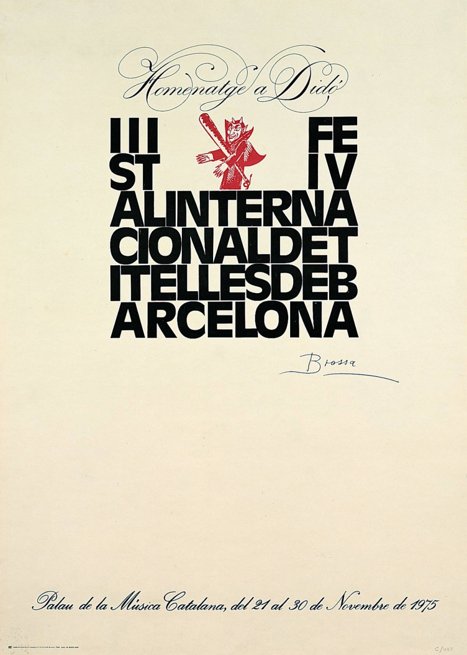 Homenatge a Didó. III Festival Internacional de Titelles de Barcelona, 1975